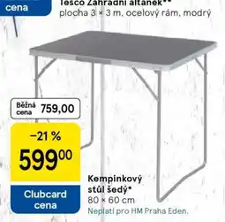Tesco Kempinkový stůl šedý nabídka