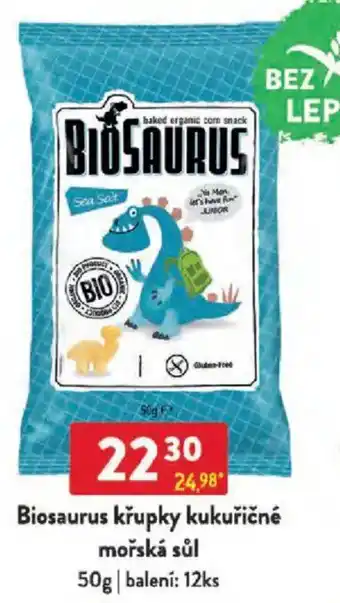 Qanto Biosaurus křupky kukuřičné mořská sůl nabídka