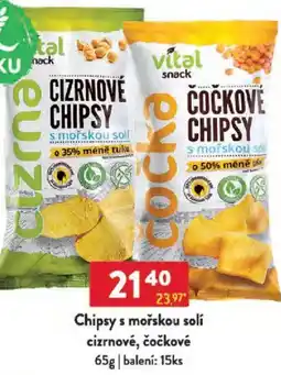 Qanto Chipsy s mořskou solí cizrnové, čočkové nabídka