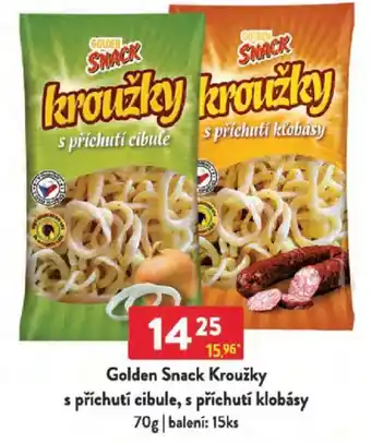 Qanto Golden Snack Kroužky s příchutí cibule, s příchutí klobásy nabídka