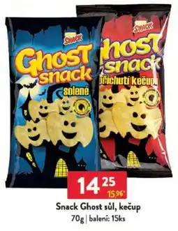 Qanto Snack Ghost sůl, kečup nabídka