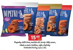 Qanto Dupetky chilli-lime, mořská sůl, černý a bílý sezam, cibule a med a hořčice, rajče a bylinky nabídka