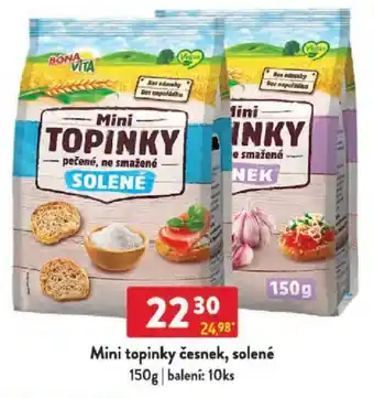 Qanto Mini topinky česnek, solené nabídka