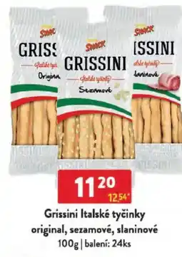 Qanto Grissini Italské tyčinky original, sezamové, slaninové nabídka