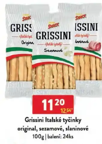 Qanto Grissini Italské tyčinky original, sezamové, slaninové nabídka
