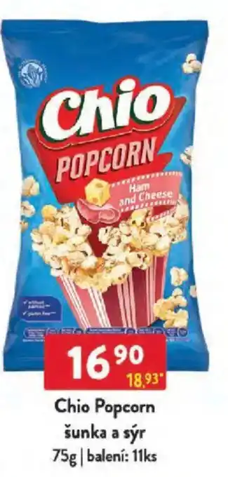 Qanto Chio Popcorn šunka a sýr nabídka