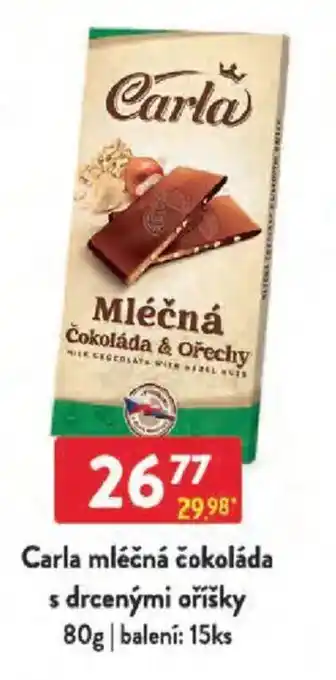 Qanto Carla mléčná čokoláda s drcenými oříšky nabídka