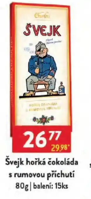 Qanto Švejk hořká čokoláda s rumovou příchutí nabídka