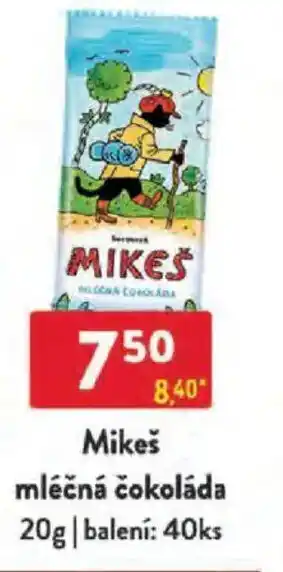 Qanto Mikeš mléčná čokoláda nabídka