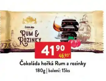 Qanto Čokoláda hořká Rum a rozinky nabídka