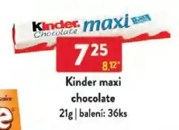 Qanto Kinder maxi chocolate nabídka