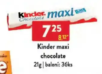 Qanto Kinder maxi chocolate nabídka