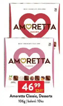 Qanto Amoretta Classic, Desserts nabídka