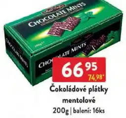Qanto Čokoládové plátky mentolové nabídka