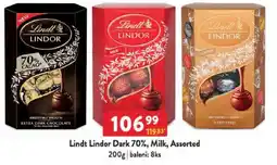 Qanto Lindt Lindor Dark 70%, Milk, Assorted nabídka