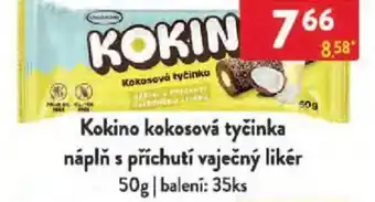 Qanto Kokino kokosová tyčinka náplň s příchutí vaječný likér nabídka