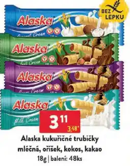 Qanto Alaska kukuřičné trubičky mléčná, oříšek, kokos, kakao nabídka