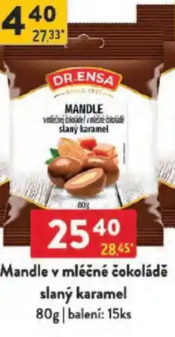Qanto DR.ENSA Mandle v mléčné čokoládě slaný karamel nabídka