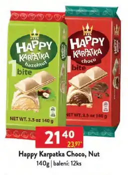 Qanto Happy Karpatka Choco, Nut nabídka