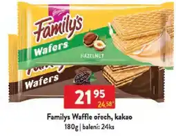 Qanto Familys Waffle ořech, kakao nabídka