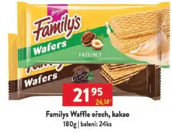 Qanto Familys Waffle ořech, kakao nabídka