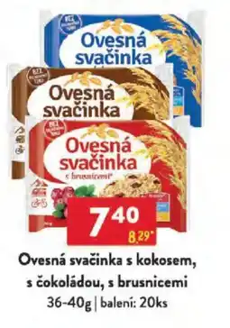 Qanto Ovesná svačinka s kokosem, s čokoládou, s brusnicemi nabídka