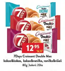 Qanto 7Days Croissant Double Max kakao&kokos, kakao&vanilka, vanilka&višeň nabídka