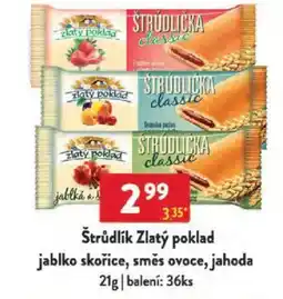 Qanto Štrudlík Zlatý poklad jablko skořice, směs ovoce, jahoda nabídka