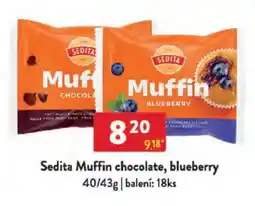 Qanto Sedita Muffin chocolate, blueberry nabídka
