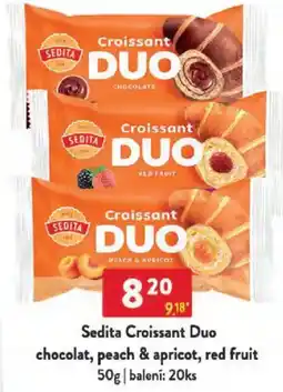 Qanto Sedita Croissant Duo chocolat, peach & apricot, red fruit nabídka