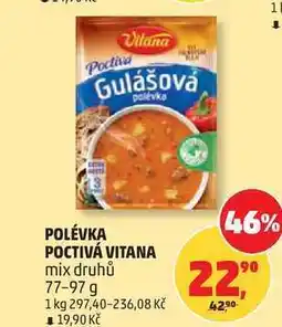 Penny Market POLÉVKA POCTIVÁ VITANA mix druhů nabídka