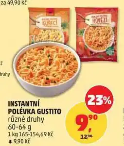 Penny Market INSTANTNÍ POLÉVKA GUSTITO různé druhy nabídka