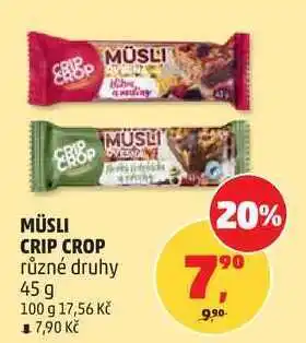 Penny Market MÜSLI CRIP CROP různé druhy nabídka