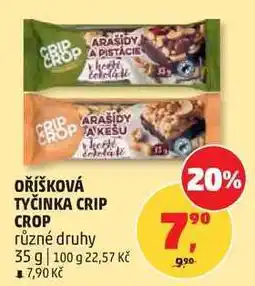 Penny Market OŘÍŠKOVÁ TYČINKA CRIP CROP různé druhy nabídka
