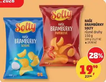 Penny Market NAŠE BRAMBŮRKY SOLTY různé druhy nabídka