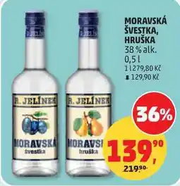 Penny Market MORAVSKÁ ŠVESTKA, HRUŠKA 38% alk nabídka