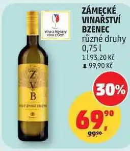 Penny Market ZÁMECKÉ VINAŘSTVÍ BZENEC různé druhy nabídka