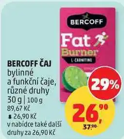 Penny Market BERCOFF ČAJ bylinné a funkční čaje, různé druhy nabídka