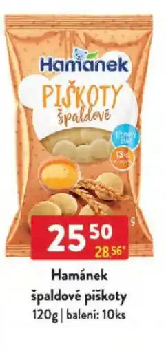Qanto Hamánek špaldové piškoty nabídka