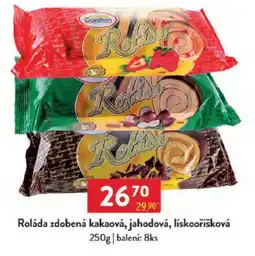 Qanto Roláda zdobená kakaová, jahodová, lískooříšková nabídka