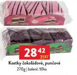 Qanto Kostky čokoládové, punčové nabídka