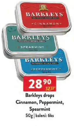 Qanto Barkleys drops Cinnamon, Peppermint, Spearmint nabídka