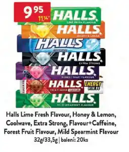 Qanto Halls Lime Fresh Flavour, Honey & Lemon, Coolwave, Extra Strong, Flavour+Caffeine, Forest Fruit Flavour nabídka