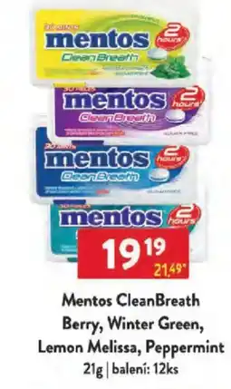 Qanto Mentos CleanBreath Berry, Winter Green, Lemon Melissa, Peppermint nabídka