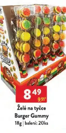 Qanto Želé na tyčce Burger Gummy nabídka
