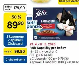 Tesco Felix Kapsičky pro kočky, 12× nabídka