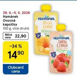 Tesco Hamanek Ovocná kapsička nabídka