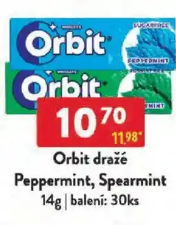 Qanto Orbit dražé Peppermint, Spearmint nabídka