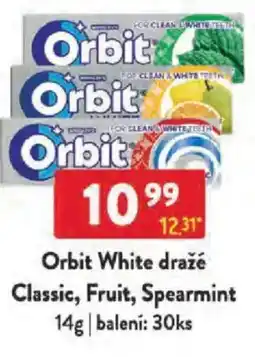 Qanto Orbit White dražé Classic, Fruit, Spearmint nabídka