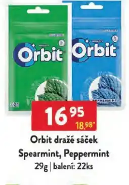Qanto Orbit dražé sáček Spearmint, Peppermint nabídka